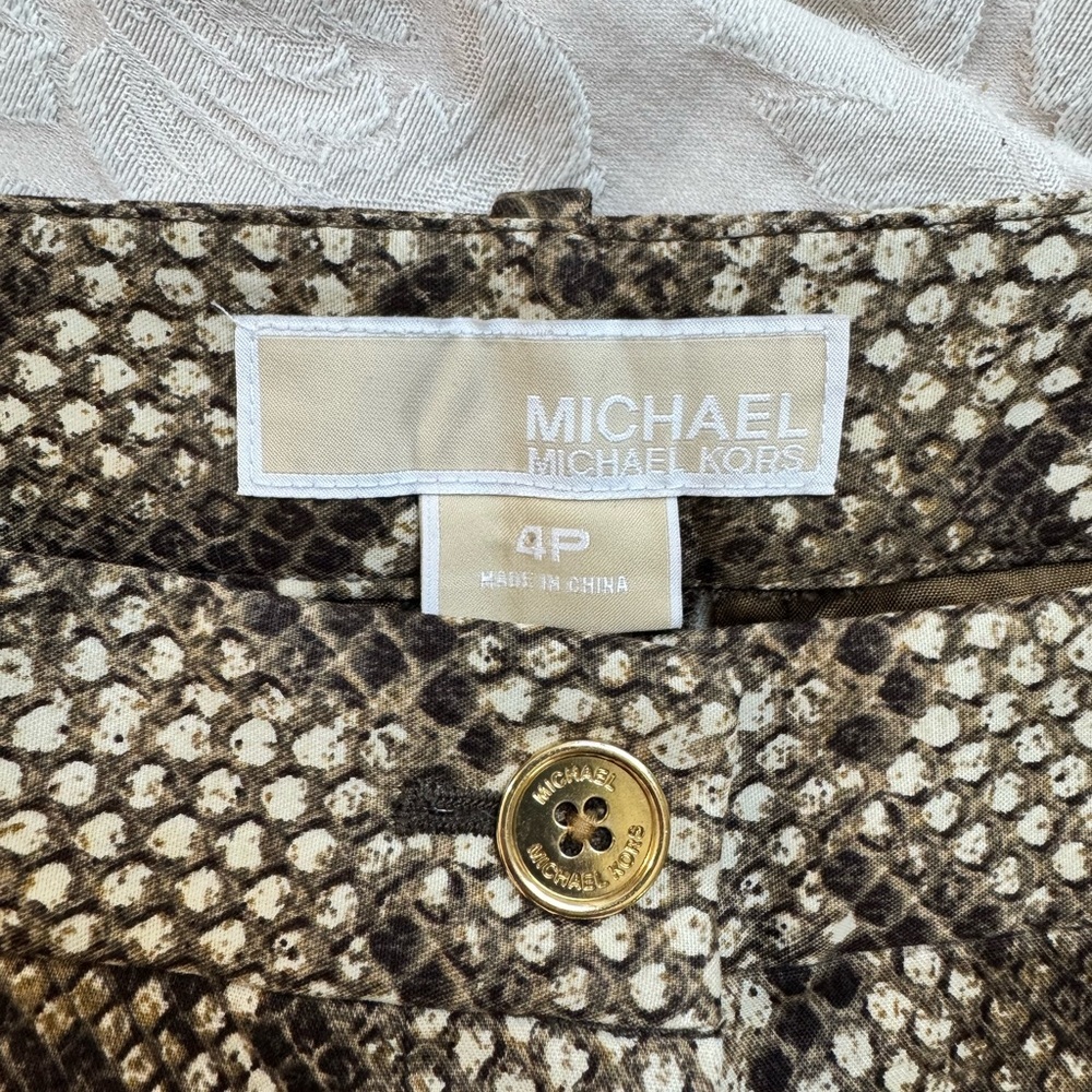 481. MK Michael Kors Python-Print Cargo Pants‎ - image 8